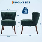 Fauteuil d'appoint moderne COZONY, fauteuil simple rembourré en tissu avec siège lounge et pieds en bois pour salon, bureau, chambre à coucher, 1 pièce