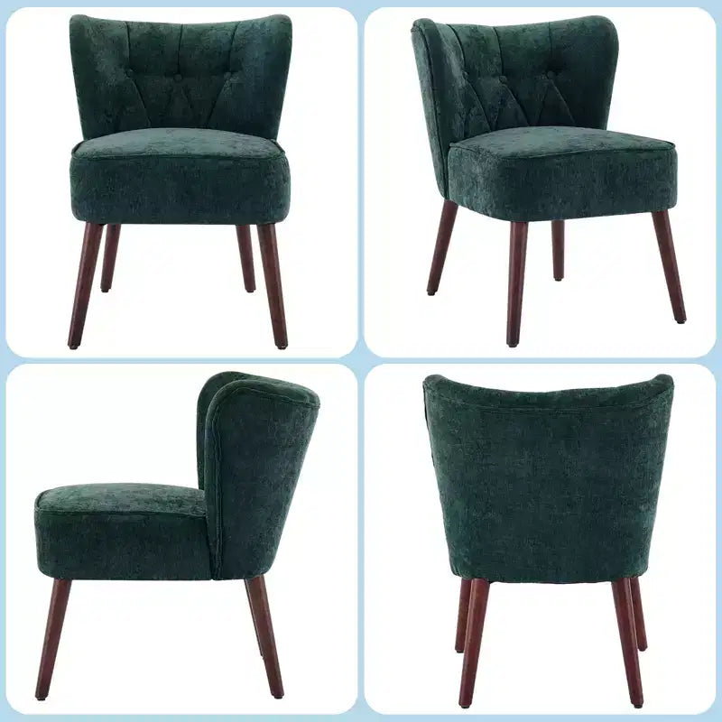 Fauteuil d'appoint moderne COZONY, fauteuil simple rembourré en tissu avec siège lounge et pieds en bois pour salon, bureau, chambre à coucher, 1 pièce