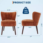 Fauteuil d'appoint moderne COZONY, fauteuil simple rembourré en tissu avec siège lounge et pieds en bois pour salon, bureau, chambre à coucher, 1 pièce