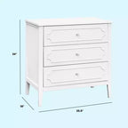 Commode 3 tiroirs daVinci Chloe Regency - Blanc