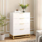 Commode en bois, meuble de rangement vertical moderne avec dispositif anti-basculement, convient aux chambres à coucher, salons et couloirs.