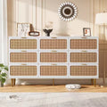 Commode en rotin pour la chambre, armoires de rangement grande capacité pour la garde-robe, convient pour le salon, le couloir et la chambre d'enfant.