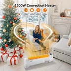 Plinthe chauffante électrique BEYOND HEAT, radiateur à convection 1500W avec thermostat réglable et protection contre la surchauffe, fonctionnement silencieux pour usage intérieur