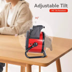 Chauffage d'appoint portable BEYOND HEAT, radiateur électrique 1500 W avec élément chauffant en céramique, petit radiateur pour bureau, garage et usage intérieur, rouge