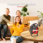 Chauffage d'appoint portable BEYOND HEAT, radiateur électrique 1500 W avec élément chauffant en céramique, petit radiateur pour bureau, garage et usage intérieur, rouge
