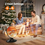 Radiateur parabolique radiant oscillant BEYOND HEAT, chauffage d'appoint 1000 W avec inclinaison réglable et protection contre la surchauffe, chauffages radiants pour usage intérieur
