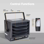 Chauffage de garage BEYOND HEAT, chauffage de 7500 W pour garage avec télécommande, protection contre la surchauffe pour garage, atelier et entrepôt