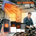 Chauffage de garage électrique TEMPWARE 10000W avec télécommande, chauffage d'atelier 240V Wi-Fi à montage au plafond avec thermostat numérique idéal pour atelier