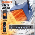 Chauffage de garage électrique TEMPWARE 10000W avec télécommande, chauffage d'atelier 240V Wi-Fi à montage au plafond avec thermostat numérique idéal pour atelier