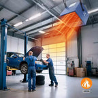 Chauffage de garage électrique TEMPWARE 10000W avec télécommande, chauffage d'atelier 240V Wi-Fi à montage au plafond avec thermostat numérique idéal pour atelier