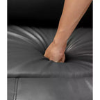 Fauteuil inclinable pivotant rembourré surdimensionné avec fonction de chauffage et de massage, confortable canapé simple inclinable pivotant en similicuir pour adultes