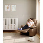 Fauteuil inclinable pivotant rembourré surdimensionné avec fonction de chauffage et de massage, confortable canapé simple inclinable pivotant en similicuir pour adultes