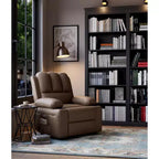 Fauteuil inclinable pivotant rembourré surdimensionné avec fonction de chauffage et de massage, confortable canapé simple inclinable pivotant en similicuir pour adultes