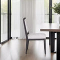 Royal Hampton Dining Side Chair Set of 2, Farmhouse Panel Design, Black Wood