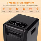 Chauffage d'appoint infrarouge OSTBA 1500W avec 6 éléments, thermostat (41-95°F), mode ECO, télécommande, minuterie, sécurité enfant et dispositifs de sécurité