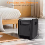 Chauffage d'appoint infrarouge OSTBA 1500W avec 6 éléments, thermostat (41-95°F), mode ECO, télécommande, minuterie, sécurité enfant et dispositifs de sécurité