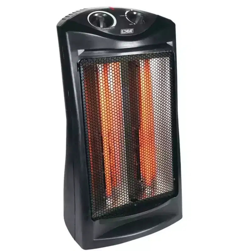 EZ Heat Dual Quartz Radiant Heater, 1500W Compact Radiant Heating
