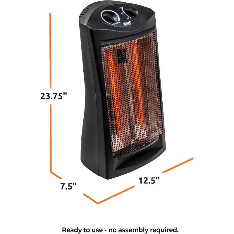 Chauffage radiant à double quartz EZ Heat, chauffage radiant compact 1500W