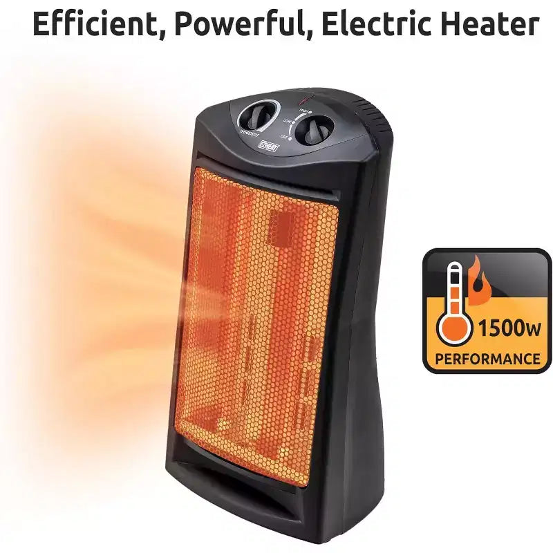 Chauffage radiant à double quartz EZ Heat, chauffage radiant compact 1500W