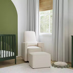 Fauteuil-planeur et pouf d'allaitement Olive de daVinci - Fini crème avec passepoil crème