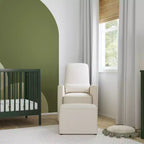 Fauteuil-planeur et pouf d'allaitement Olive de daVinci - Fini crème avec passepoil crème