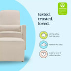 Fauteuil-planeur et pouf d'allaitement Olive de daVinci - Fini crème avec passepoil crème