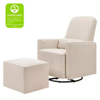 Fauteuil-planeur et pouf d'allaitement Olive de daVinci - Fini crème avec passepoil crème