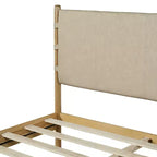 Cadre de lit Queen/King avec 2 tables de chevet, lit plateforme en bois avec tête de lit et tables de chevet assorties - ModernLuxe
