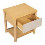 Cadre de lit Queen/King avec 2 tables de chevet, lit plateforme en bois avec tête de lit et tables de chevet assorties - ModernLuxe