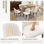 Chaises de salle à manger en bois, Chaise de salle à manger moderne en tissu, Rembourrée, pour Cuisine, Salle à manger, Restaurant