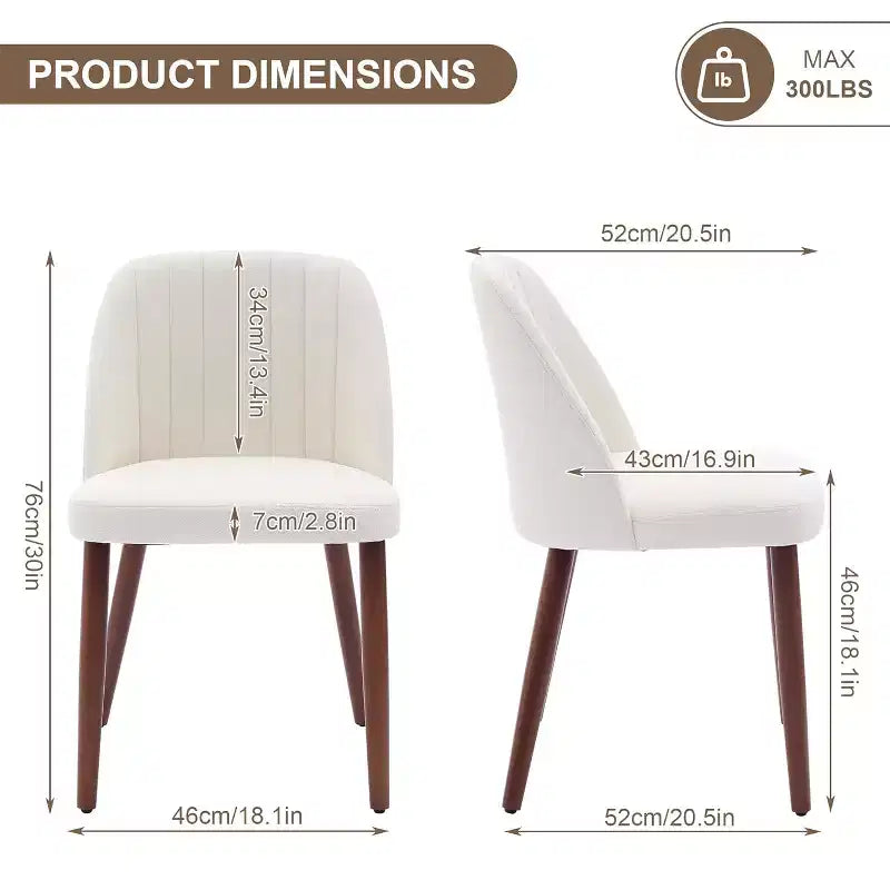 Chaises de salle à manger en bois, Chaise de salle à manger moderne en tissu, Rembourrée, pour Cuisine, Salle à manger, Restaurant