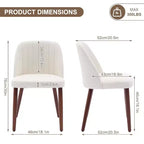 Chaises de salle à manger en bois, Chaise de salle à manger moderne en tissu, Rembourrée, pour Cuisine, Salle à manger, Restaurant