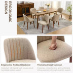 Chaises de salle à manger en bois, Chaise de salle à manger moderne en tissu, Rembourrée, pour Cuisine, Salle à manger, Restaurant