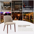 Chaises de salle à manger en bois, Chaise de salle à manger moderne en tissu, Rembourrée, pour Cuisine, Salle à manger, Restaurant