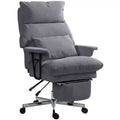 Fauteuil de bureau de direction avec soutien lombaire, repose-pieds, dossier haut inclinable, rembourré