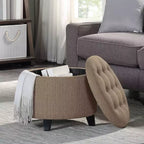 Pouf de rangement rond Comfort HomeStock