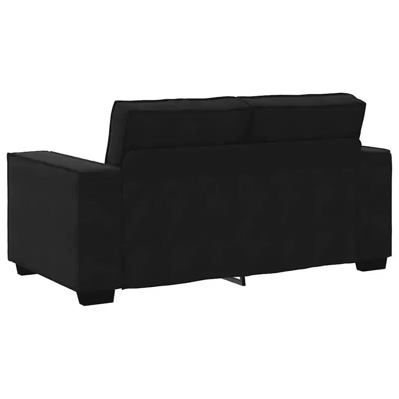 vidaXL Ensemble de 2 Canapés avec Coussins Velours Noir