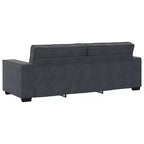 vidaXL Ensemble de 2 Canapés avec Coussins Velours Noir