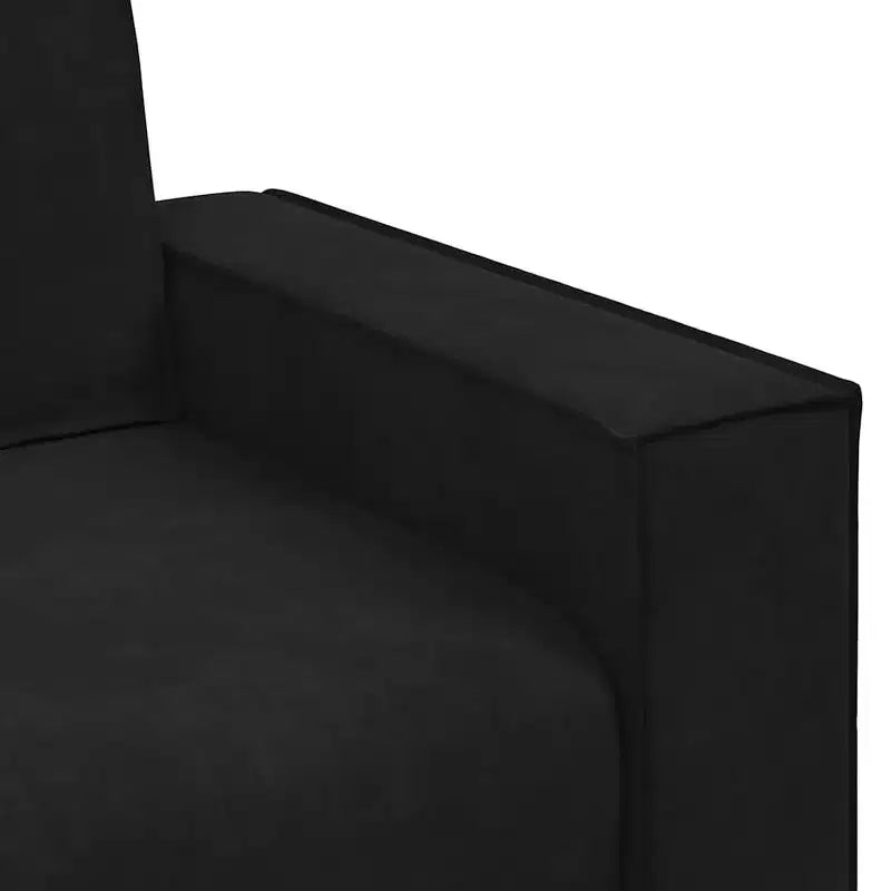 vidaXL Ensemble de 2 Canapés avec Coussins Velours Noir