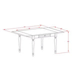 Ensemble de salle à manger 3 pièces HomeStock avec plateau en bois massif noir et merisier et table à rabats