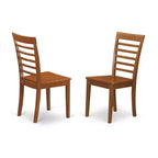 Ensemble Table et Chaises Salle à Manger Cuisine - Marron Selle - Rallonge Intégrée