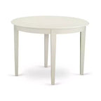 Ensemble de salle à manger rustique 5 pièces avec table ronde de 42 pouces et 4 chaises Parsons
