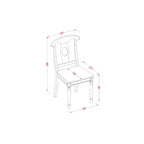 Ensemble de salle à manger côtier - Ensemble de salle à manger 5 pièces - Table ronde avec chaises - Fini brun selle