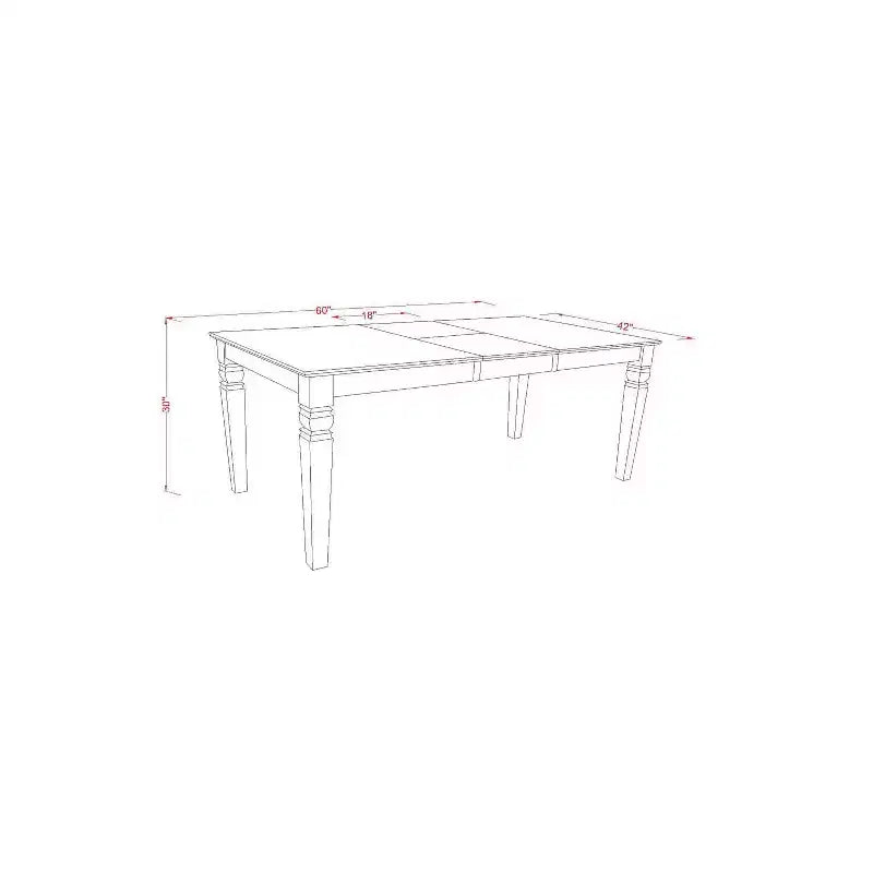 Ensemble de salle à manger style ranch rustique - Table et chaises de cuisine - Ensemble en bois 7 pièces