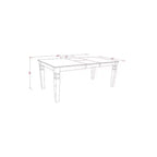 Ensemble de salle à manger style ranch rustique - Table et chaises de cuisine - Ensemble en bois 7 pièces