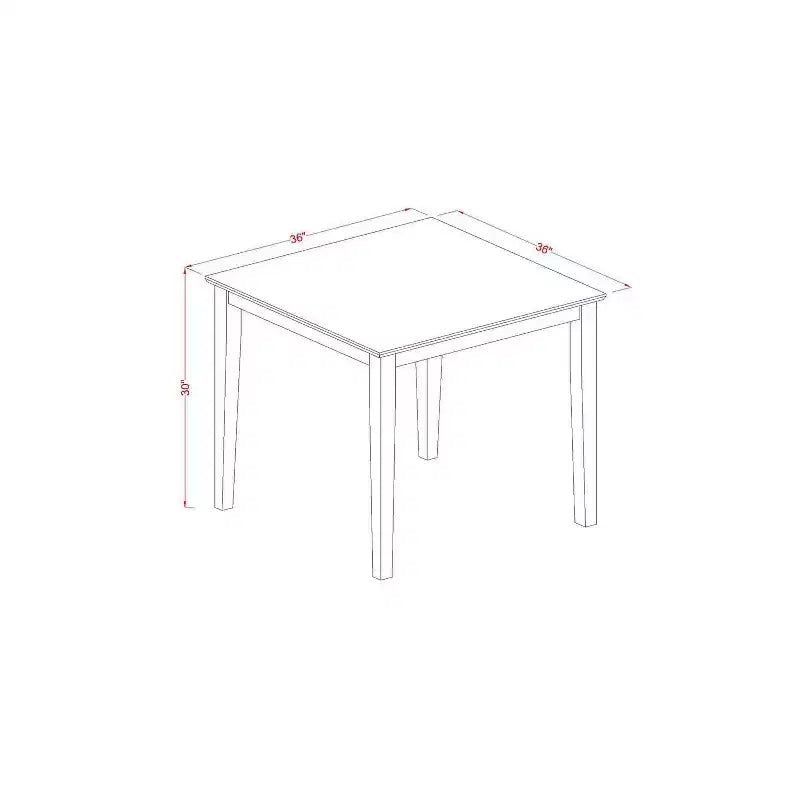 Ensemble table et chaises de salle à manger Mid-Century - Table de cuisine 3 pièces - Design Parsons moderne