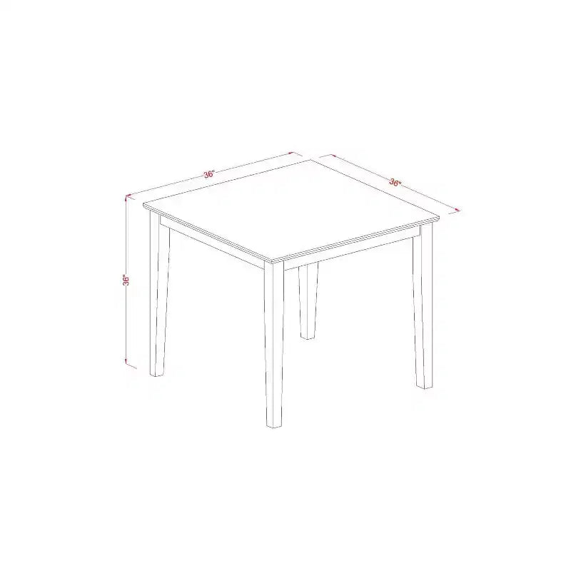 Ensemble de salle à manger hauteur comptoir - Table de bistrot et 2 chaises - Ensemble de cuisine - 36x36 pouces - Fini cerisier noir