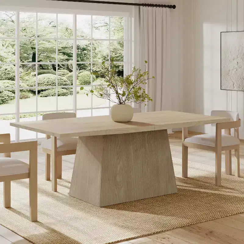 Table à manger surdimensionnée à pied central Kaia Farmhouse de Christopher Knight Home