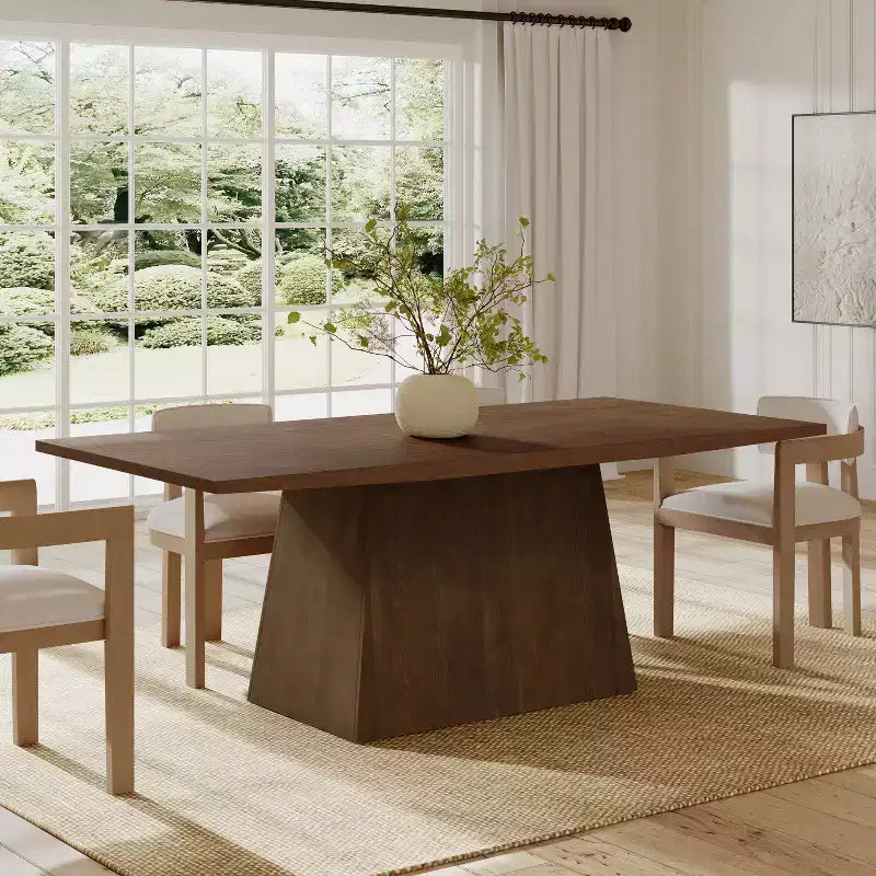 Table à manger surdimensionnée à pied central Kaia Farmhouse de Christopher Knight Home