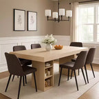 Grand Rangement Double Face - Table à Manger Rectangulaire en Bois de 160 cm, Accueille 6 Personnes, Robuste et Facile à Monter, pour Salle à Manger ou Bureau